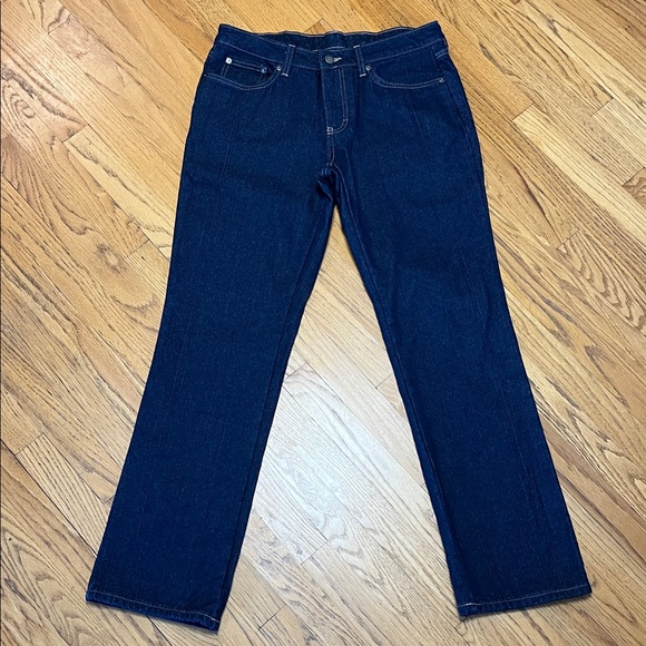 Dickie's Women's Lined Blue Jeans Regular Straight Cut Dark Wash Sz 8R W/31 L/32 - Picture 4 of 15